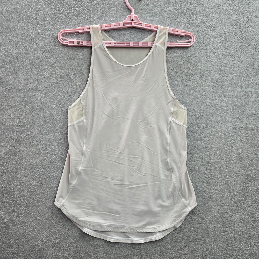 Lululemon Women Tank Top 6 White Sculpt Tank II Pullover
